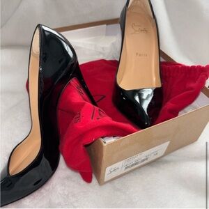Never Worn Christian Louboutin Corneille 100 Heels - Black Size 38